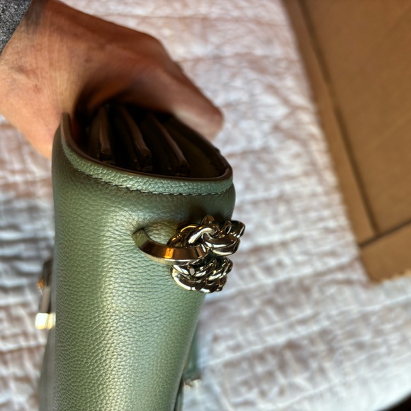 Kate Spade Locket Large Flap Shoulder Bag Olive Romaine purse - Picture 13 of 16